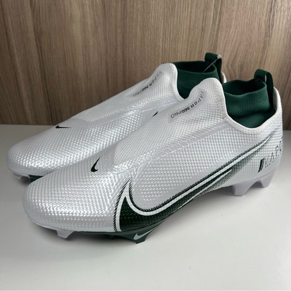 Nike Vapor Edge Pro 360 White Green Football Cleats CV6345-103 Men’s Size 12 - Picture 6 of 11